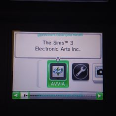 the electronic arts inc sign is displayed in front of a computer screen that says, the sims'n 3 electronic arts inc