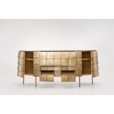 the sideboard is made out of brass