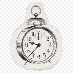 an old fashioned alarm clock with no numbers on the face, transparent background png