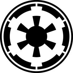 a black and white star wars symbol