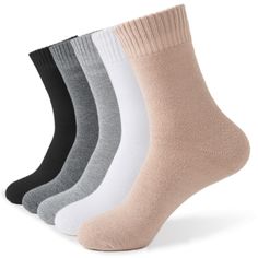 PRICES MAY VARY. Super Warm Wool Socks for Women: Made of premium wool and polyester blend, these women's thermal socks provide exceptional warmth and comfort in cold winter. Keep your toes toasty all day long One Size Fits Most From US 5-10: Our wool socks use high-quality elastic fibres to make the socks rich in elasticity. Whether you're a size 5 or 10, you'll find that the socks fit your foot snugly! Warm and Soft Winter Socks: With a full terry interior, these women's thermal wool socks loc Ladies Socks, Thermal Socks, Soft Winter, Womens Thermal, Winter Socks, Socks For Women, Wool Socks, Athletic Socks, Boot Socks