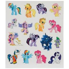 an assortment of pony stickers on a white background