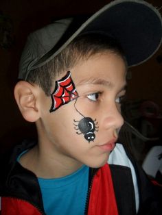 Spider Spider Face, Face Painting Tips, Butterfly Face Paint, Spiderman Face