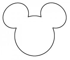 mickey mouse head cut out on a white background