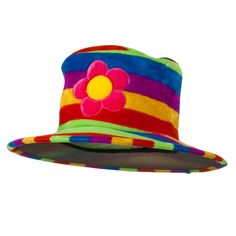 Top Hat - Rainbow Rainbowcore Fashion, Rainbow Costume, Rainbow Costumes, Clown Hat, Rainbow Top, Crazy Hats, Velvet Hat, Top Hats, Hat Collection