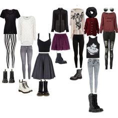 Dark Martins, Super Nana, Aria Montgomery, Grunge Outfit, Style Dark, Style Rock, Hipster Outfits