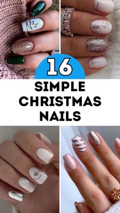 Elegant Dip Nail Designs, Christmas Matte Nail Ideas, Short Coffin Christmas Nail Designs, Simple Acrylic Nails Oval, Winter Sweater Nails Short, Simple Christmas Nails Design, Winter Nails Design Ideas 2024, Holiday Nails Square Short