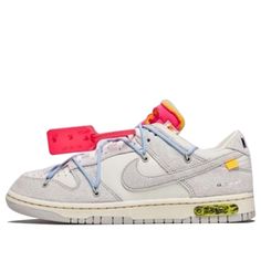 Nike OFF-WHITE x Dunk Low The 50 NO.38 Sneakers/Shoes Off White Dunk, Off White X Nike, Nike Off White, Limited Edition Sneakers, Nike Dunk Low, White Label, Gray Suede, Dunk Low, Sport Sneakers