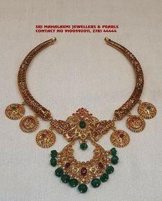 Kante Gold Necklaces, Kanti Necklace, Antic Jewellery, Vaddanam Designs, Choker Design, Delicate Gold Jewelry, Gold Bridal Necklace, Choker Necklace Designs, Gold Items