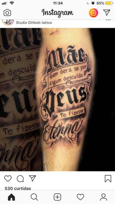 an image of a tattoo with words on it