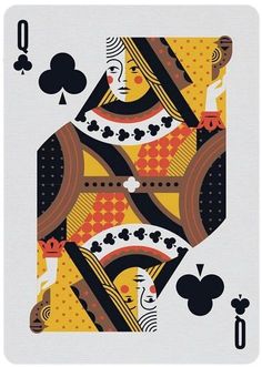 a playing card with an image of a woman