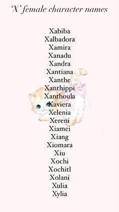 an image of a cat with the names of its characters in english and chinese on it