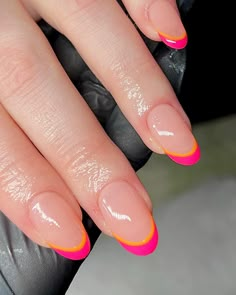 27 Colourful Nail Designs I'm Saving for My Next Manicure | Who What Wear UK Colourful Nail Designs, Colourful Nail, Watermelon Nails, Colorful Nail Designs, Beach Nails, Orange Nails