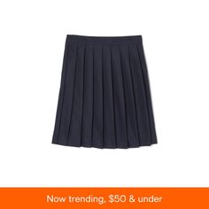 in stock School Uniform Lined Skirt, School Tennis Skirt For Fall, Fall School Skort, Preppy School Skirt For Fall, Preppy Skirt For School In Fall, Fall Skirted Skort For School, Preppy Fall School Skirt, Casual Stretch Pleated Skirt For School, School Uniform Skort For Fall