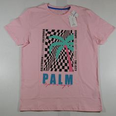 Palm Springs California Graphic -Large -T Shirt -Pink -By Denim & Flower, Ricky Singh -Short Sleeves 100 % Cotton. Please See The Dimensions Listed. Neck To Bottom = 29 Inches Arm Pit To Arm Pit = 21 Inches Shoulder Seam To Shoulder Seam = 18 Inches The Actual Color May Vary Slightly, Due To Lighting During Photo Shooting Or Monitor Display. Pink Cotton Summer Shirt, Pink Printed Crew Neck Top, Trendy Pink Summer Shirt, Pink Casual T-shirt For Spring, Spring Pink Cotton Shirt, Pink Relaxed Fit Shirt For Spring, Casual Pink Shirt For Summer, Summer Pink Printed Shirt, Printed Pink Summer Top