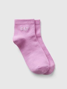 Gap Logo Quarter Crew Socks | Gap Emma Outfits, Body Jewelry Diy, Socks Aesthetic, Express Outfits, Gap Logo, Pink Socks, Crew Sock, Summer 24, Photo Outfit