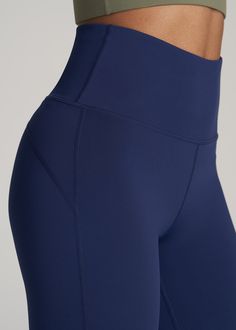 About Our Extra-Long Yoga Pants The women's tall yoga pants you've been dreaming of are finally here. For years, vertically blessed ladies haven't been able to rock this timeless athleisure style, having to deal with flared bottoms that ended awkwardly above the ankle or fits that were far too baggy. Not anymore. You can finally own the extra-long yoga pants of your dreams with this new pair from our Balance collection designed exclusively for women 5'9” to 6'6”. The full length will sit just ab Long Yoga Pants, Flare Yoga Pants, Athleisure Fashion, Tall Women, Fit & Flare, Yoga Pants, Midnight Blue, Athleisure, Full Length