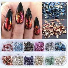 Material:aluminum Color:as picture show Size:12.5*5*1cm Item type:nail art tools Package list:12 grids nail sequins(not include any other accessories) Note: 1.The actual color may be a little different from the picture. 2.Due to manual measurement, the size may have 0-1cm difference. 12 Grids Nail Foil Paper Aluminum Flakes Nail Art Sticker 3D Nail Decorative. Condition is New. Shipped with USPS First Class. Foil Nail Designs, No Chip Nails, Foil Nail Art, Nail Foil, Nail Art Sticker, Sparkle Nails, Foil Paper, Foil Nails, Unique Nails