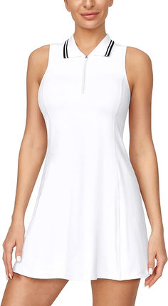 Golf Dress Tennis Dresses for Women with Built in Shorts and Bra 3 Pockets Athletic Dress Workout Dress for Active - several color ways to choose from. Pleated Tennis Dress, Tennis Women, Short Bra