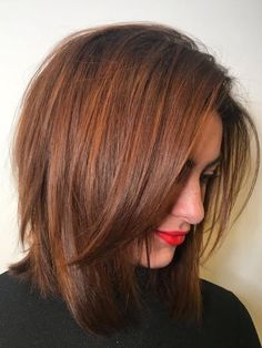 41 Stunning Chestnut Brown Hair Colours for 2023 Lob Haircut Auburn Hair, Auburn Hair Colour Ideas, Level 5 Copper Brown Hair, All One Color Hair, Auburn Hair Color Straight, Chin Length Auburn Hair, Medium Length Chestnut Brown Hair, Chest Brown Hair Color, Brown Eyes Auburn Hair