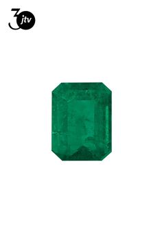 an emerald stone on a white background