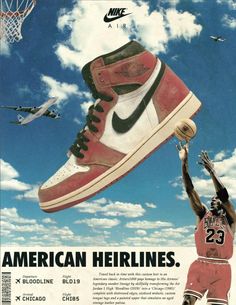 an advertisement for the nike air jordans featuring a man dunking a basketball ball