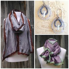 Hand dyed silk scarves on Etsy… Hand Dyed Silk Scarf, 2016 Fall