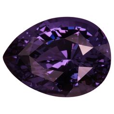 an oval shaped purple diamond on a white background