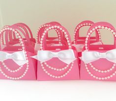 Pink Mini Purse Favors with Pearls and Bow, for Bridal Showers, Baby Showers, Sweet 16 Birthday Part Sweet White Bags For Gifts, Sweet White Bags As Gift, Sweet White Bag Perfect For Gifts, Sweet Pink Bags For Gifts, 16 Birthday Parties, Purse Favors, Pink Mini Purse, Sweet 16 Birthday Party, 16 Birthday