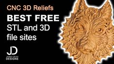 a wooden carving with the words best free stl and 3d file sites