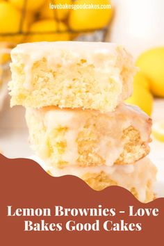 image Recipe: Satisfy your sweet cravings with irresistible Lemon Brownies topped with a lemon glaze! Tangy and moist, they're a citrus lover's dream. Lemon Brownies, Brownie Toppings, Lemon Glaze, Sweet Cravings, Tangier