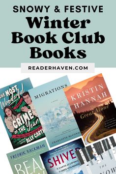 snow and festive winter book club books with text overlay that reads, read the snow & festive winter book club books