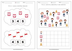 a worksheet with numbers and pictures for children