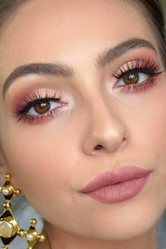 Gold Makeup Looks, Pink Eye Makeup, Pink Eye, Eye Makeup Pictures, Smink Inspiration, Eye Makeup Steps, Pinterest Makeup, Makijaż Smokey Eye, Braut Make-up