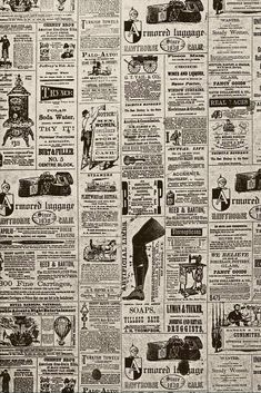 an old newspaper with many different types of newspapers on it's front page, including the news paper