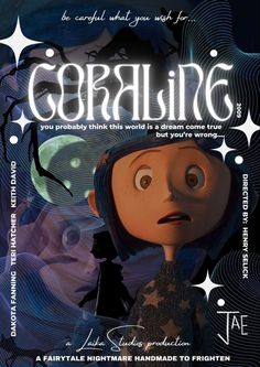 Wallpaper Coraline Movie Posters Minimalist Graphic Design, Tim Burton Poster, Room Posters Aesthetic Printable, Coraline Poster, Coraline Movie, Coraline Aesthetic, Photo Cutout, Coraline Jones, Dorm Posters