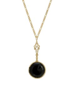 in stock Elegant Black Necklace With Black Enamel, Formal Black Onyx Necklace, Black Onyx Jewelry For Formal Occasions, Formal Black Onyx Jewelry, Black Round Jewelry With Adjustable Chain, Vintage Black Necklace With Adjustable Chain, Black Jewelry With Adjustable Round Chain, Black Enamel Necklace For Evening, Black Jewelry With Adjustable Chain For Formal Occasions