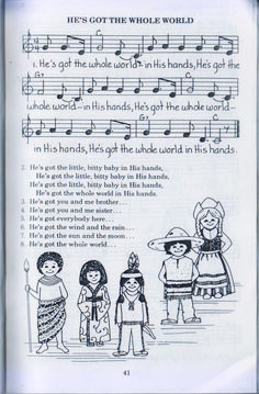 an open book with children singing and playing musical instruments in it's pages,