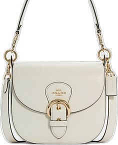 White Top Handle Shoulder Bag With Metal Hardware, Formal White Shoulder Bag With Metal Hardware, Classic White Shoulder Bag With Gold-tone Hardware, Modern White Shoulder Bag With Metal Hardware, Formal White Bag With Metal Hardware, White Formal Bag With Metal Hardware, White Crossbody Bag With Metal Hardware, White Crossbody Shoulder Bag With Gold-tone Hardware, White Shoulder Bag With Metal Hardware For Office