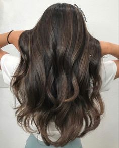 Latte Brown Hair, Guytang Mydentity, Cool Brown Hair, Balayage Caramel, Dark Chocolate Brown Hair, Hair Change, Hairstyles Color, Dark Brunette Hair