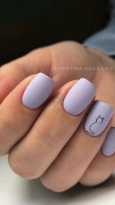 Short Work Nails Matte, Pretty Nails For Spring Simple, Dip Matte Nails, Blue Natural Nails Short, Nail Gelish Design, Bird Nails, Minimal Nails Art, Subtle Nails, Simple Gel Nails