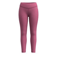 Smartwool Womens Classic Thermal Merino Base Layer Bottoms  -  X-Small / Garden Pink Heather Fitted Merino Wool Tops, Merino Wool Leggings, Merino Wool Base Layer, Pink Moisture-wicking Elastane Yoga Pants, Pink 4-way Stretch Leggings For Yoga, Base Layer, Cold Weather, Merino Wool, Slim Fit