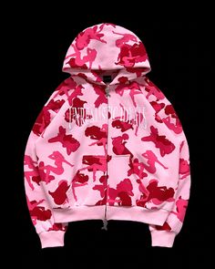 Cute Outfits Pink, Pink Camo Hoodie, Style Hoodie, Hoodie Outfit, Pink Camo, Swaggy Outfits, Streetwear Y2k, Pink Hoodie