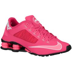 Nike Shox Superfly R4 - Women's - Fireberry/White/Black/Pink Pow Shox Shoes, Shox Nike, Nike Shox For Women, Nike Shox Shoes, Pink And Black Nikes, Tennis Shoe Outfits Summer, Nike Heels, Nike Shox R4, Tennis Shoes Outfit