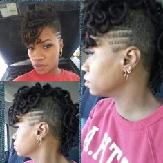 Tapered Locs, Mohawk Locs, Natural To Relaxed Hair, Locs Inspiration, Twa Styles, Natural Locs, Shaved Designs