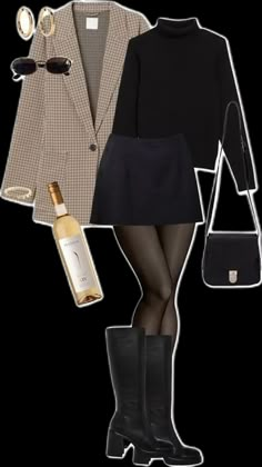 Vinter Mode Outfits, Looks Black, Mode Inspo, Crochet Bags, 가을 패션, Autumn Outfit, Outfit Inspo Fall, Business Casual Outfits