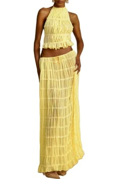 PRICES MAY VARY. ⚝Material: Y2k beach outfit is made of polyester, skin friendly fabric. Sexy 2 piece beach outfit, y2k 2 piece skirt sets beach wear, 2 piece flowy maxi skirt set, 2 piece maxi skirt set beach, 2 piece beach outfit skirt is soft, lightweight, stretchy and breathable. Backless 2 piece skirt set is good of quality, not easy to wrinkle. ⚝Features: Y2k two piece sets skirt, Fairy skirt set, Y2k skirt sets women 2 piece outfits, y2k ruffle 2 piece skirt set, two piece maxi skirt set Long Skirt Suits, Wedding Dates, Beach Party Outfits, Summer Beach Party, Sleeveless Suit, Maxi Rok, Lace Vest, Tiered Maxi Skirt, Cocktail Wedding