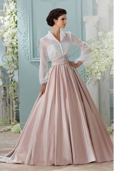 Custom Organza Taffeta Two-piece Dress