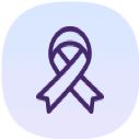 an image of a purple ribbon on a white background