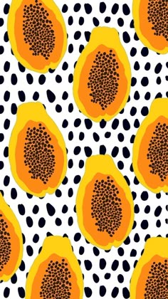 an orange and black polka dot pattern